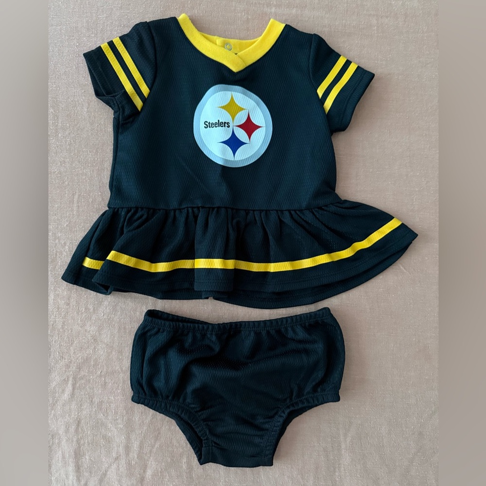 Steelers Baby Dress Set